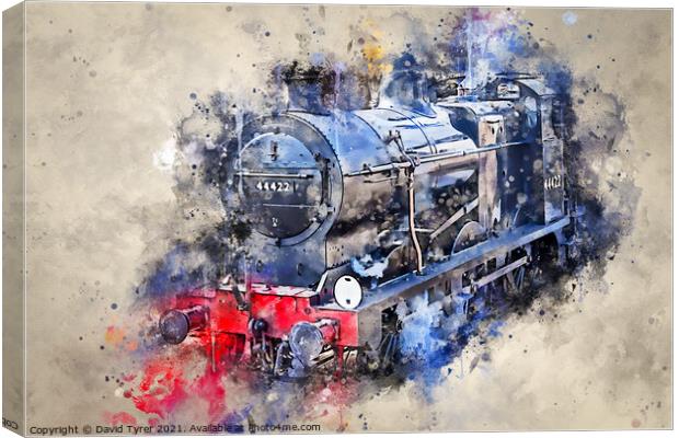 Steam Train 44422 Canvas Print by David Tyrer