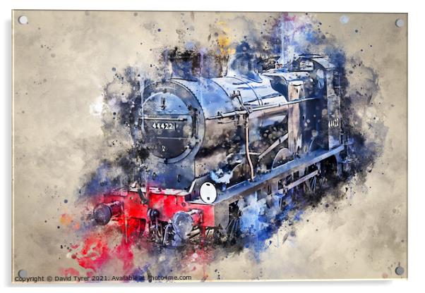 Steam Train 44422 Acrylic by David Tyrer