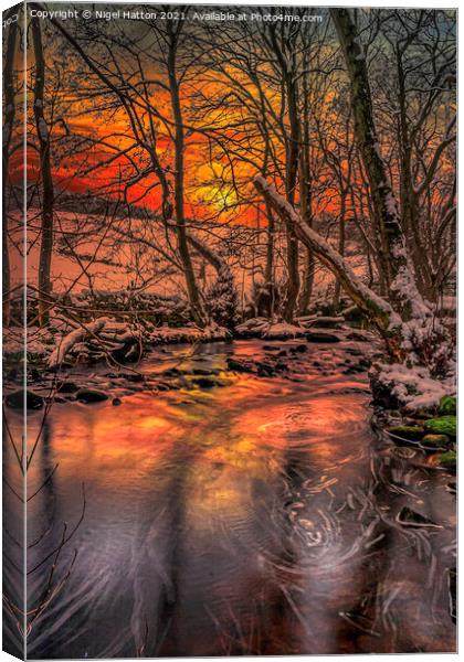 Riverlin Sunset Canvas Print by Nigel Hatton