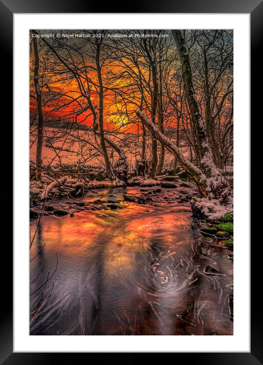 Riverlin Sunset Framed Mounted Print by Nigel Hatton