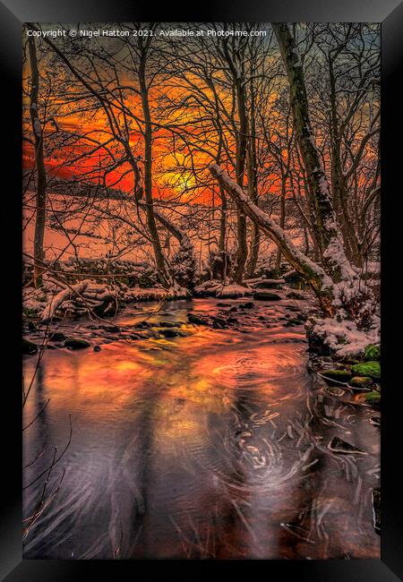 Riverlin Sunset Framed Print by Nigel Hatton