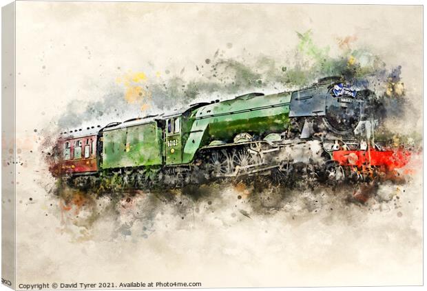 Iconic Flying Scotsman: Timeless Railway Elegance Canvas Print by David Tyrer