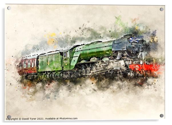 Iconic Flying Scotsman: Timeless Railway Elegance Acrylic by David Tyrer