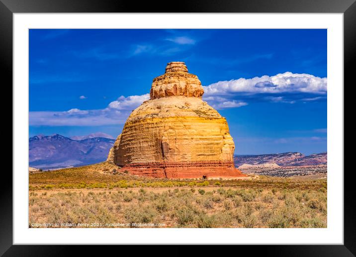 Church Rock Formation Entrance Canyonland Needles District Utah Framed Mounted Print by William Perry