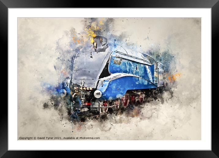World's Fastest Steam Train: LNER Mallard Framed Mounted Print by David Tyrer