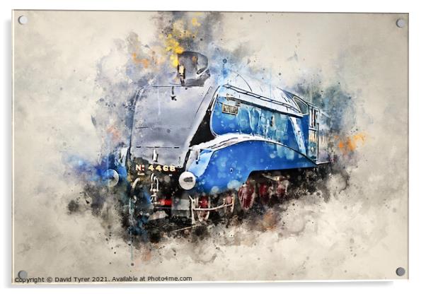 World's Fastest Steam Train: LNER Mallard Acrylic by David Tyrer