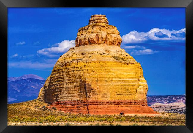 Church Rock Formation Entrance Canyonland Needles District Utah Framed Print by William Perry