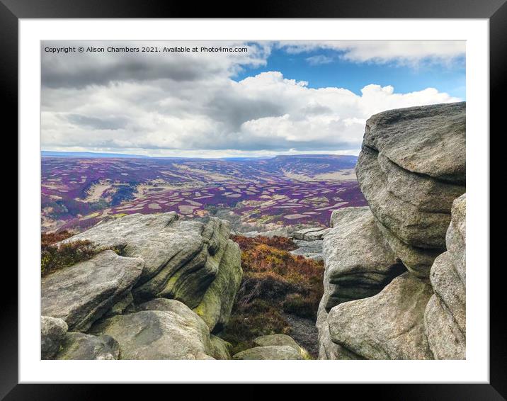 Derwent Edge View Framed Mounted Print by Alison Chambers