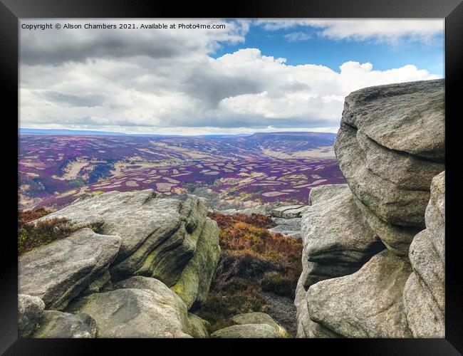 Derwent Edge View Framed Print by Alison Chambers