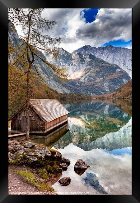 Boat house at the Obersee Framed Print by Dirk Rüter