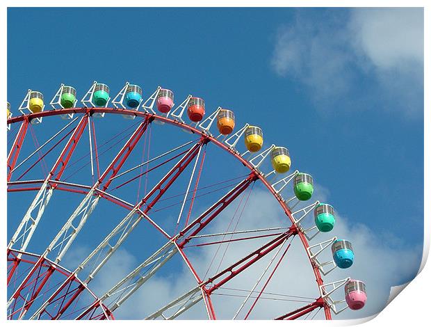 Ferris Wheel, Odaiba, Japan Print by Jay Huckins