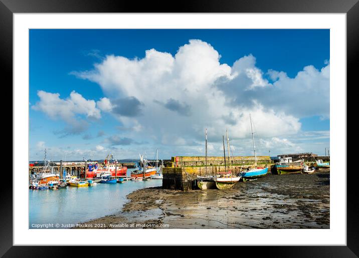 Newlyn Harbour, Cornwall Framed Mounted Print by Justin Foulkes