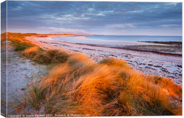 Liniclate Beach, Benbecula, Outer Hebrides Canvas Print by Justin Foulkes