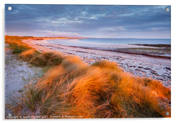 Liniclate Beach, Benbecula, Outer Hebrides Acrylic by Justin Foulkes