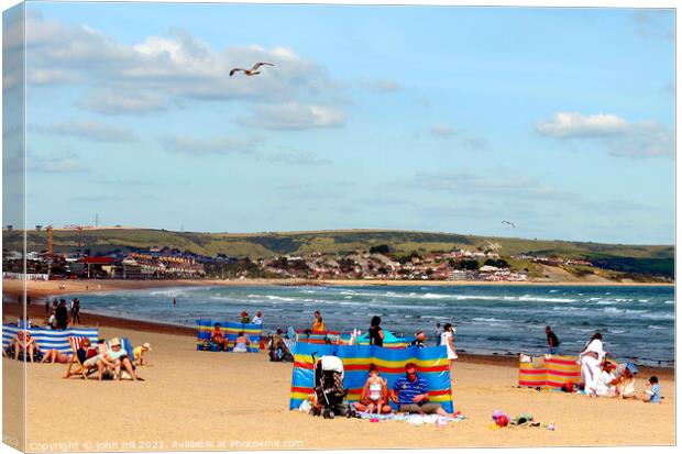 Swanage beach and bay in Dorset. Canvas Print by john hill
