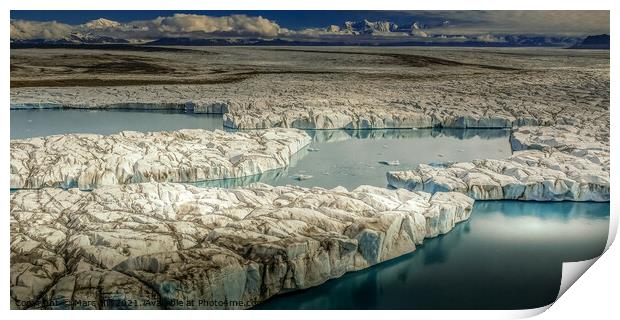 Bering Glacier Alaska Print by Marc Hill