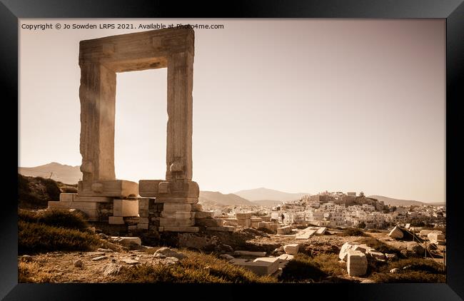 Temple Of Apollo, Naxos Framed Print by Jo Sowden