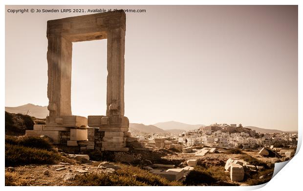 Temple Of Apollo, Naxos Print by Jo Sowden