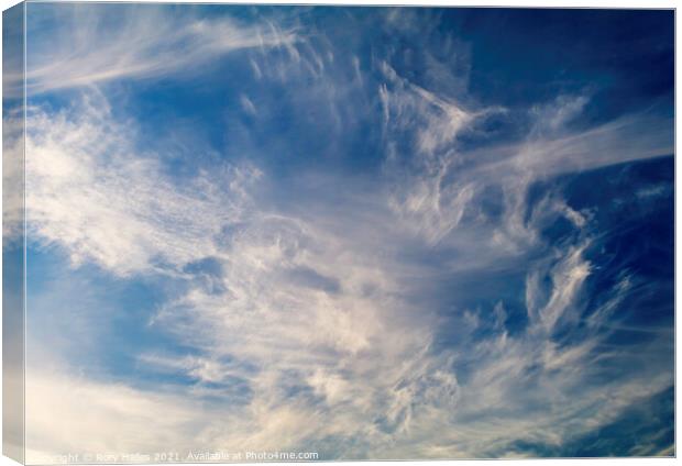 Cloud against a blue sky Canvas Print by Rory Hailes