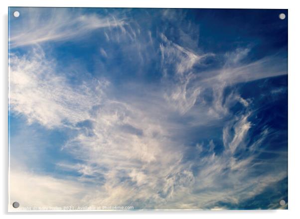 Cloud against a blue sky Acrylic by Rory Hailes