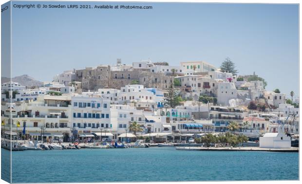 Naxos Old Town Canvas Print by Jo Sowden