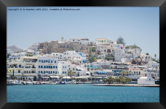 Naxos Old Town Framed Print by Jo Sowden