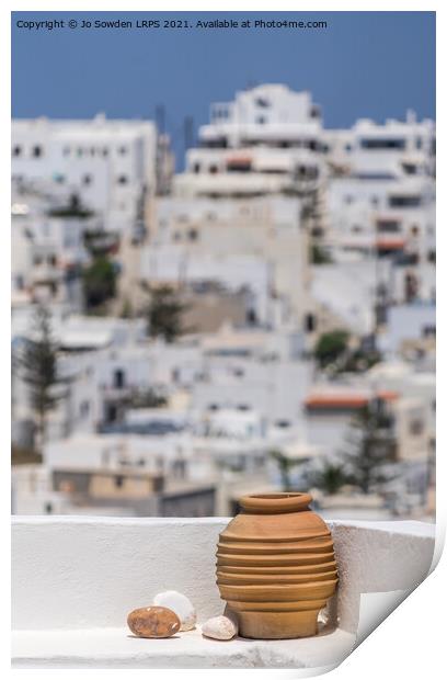 Greek Pot, Naxos Print by Jo Sowden