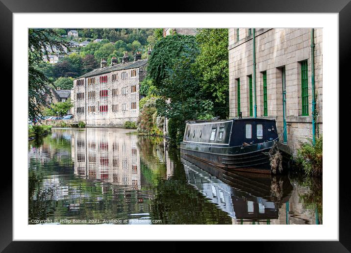 Rochdale Canal Scene Framed Mounted Print by Philip Baines