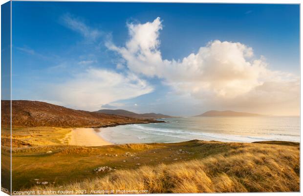 Nisabost, Isle of Harris, Outer Hebrides Canvas Print by Justin Foulkes