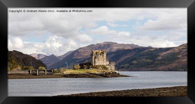 Eilean Donan Castle seen from the north panorama Framed Print by Graham Moore