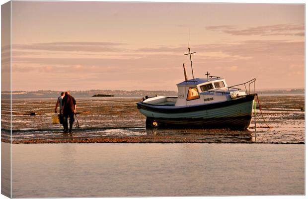 Boat Thorpe Bay Southend on Sea Essex England Canvas Print by Andy Evans Photos