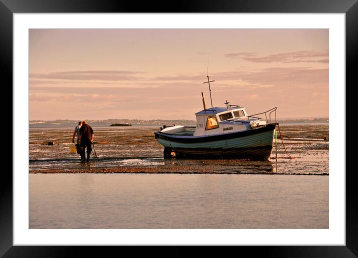 Boat Thorpe Bay Southend on Sea Essex England Framed Mounted Print by Andy Evans Photos