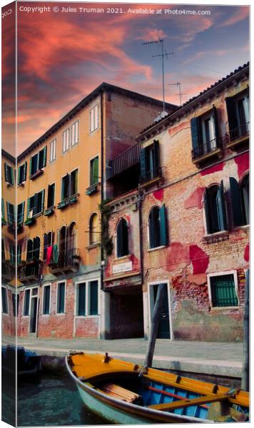 Venice architecture #1 Canvas Print by Jules D Truman