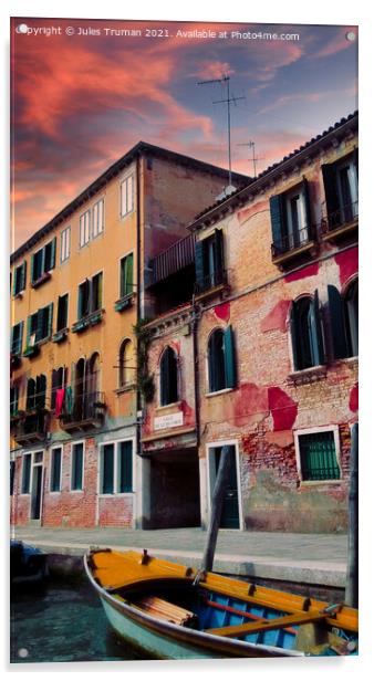 Venice architecture #1 Acrylic by Jules D Truman