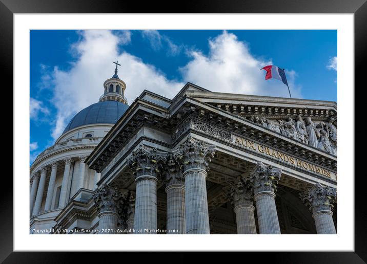 The Pantheon of Paris Framed Mounted Print by Vicente Sargues