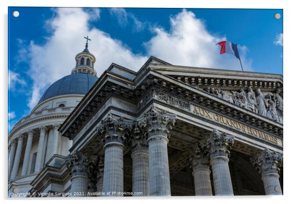The Pantheon of Paris Acrylic by Vicente Sargues