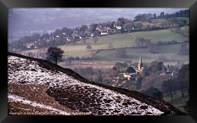 Hathersage and St Michael and all Angels Church Framed Print by Chris Drabble
