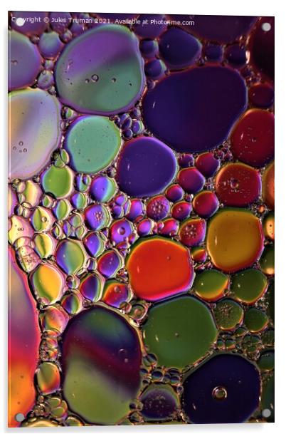 Rainbow Bubbles Acrylic by Jules D Truman