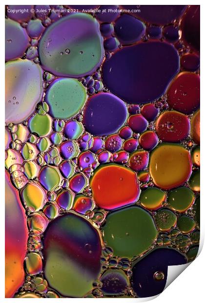 Rainbow Bubbles Print by Jules D Truman