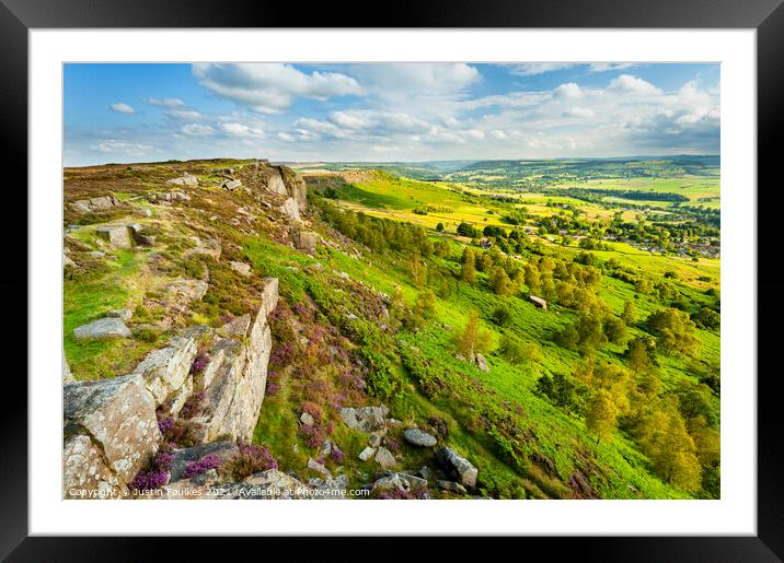 Curbar Edge, Peak District, Derbyshire Framed Mounted Print by Justin Foulkes