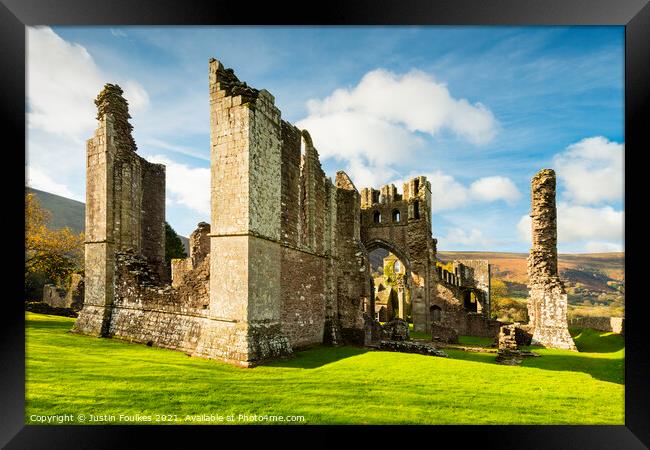 Llanthony Priory, Monmouthshire, Wales Framed Print by Justin Foulkes
