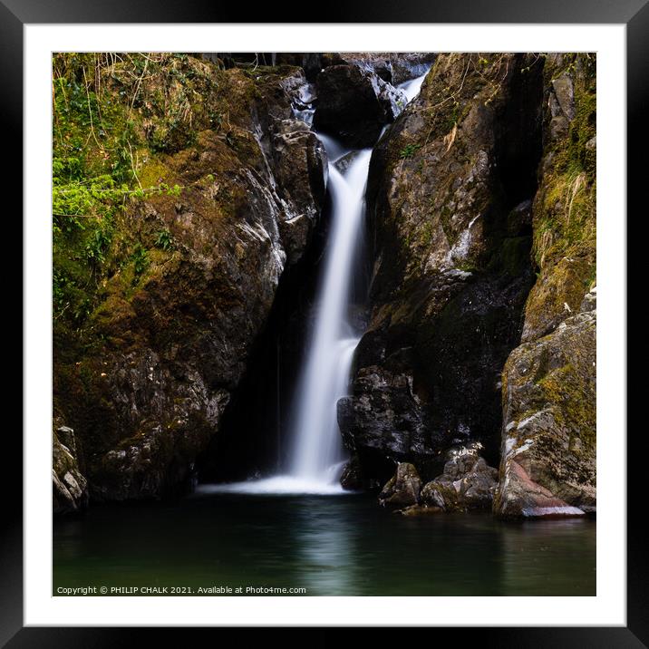 Rydal hall waterfall in the lake district 510 Framed Mounted Print by PHILIP CHALK