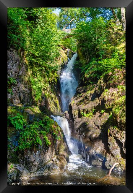 Aira Force waterfall Framed Print by Angus McComiskey