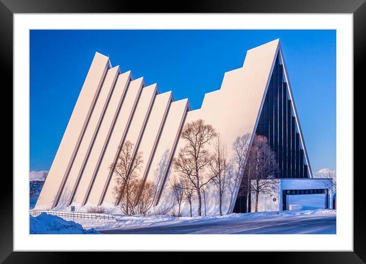 The Arctic Cathedral in Tromso Framed Mounted Print by John Frid