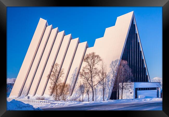 The Arctic Cathedral in Tromso Framed Print by John Frid