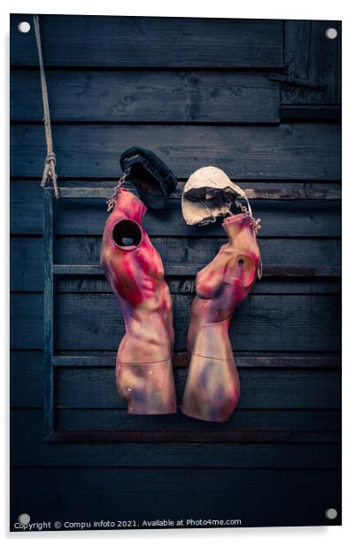 nude painted mannequins art Acrylic by Chris Willemsen