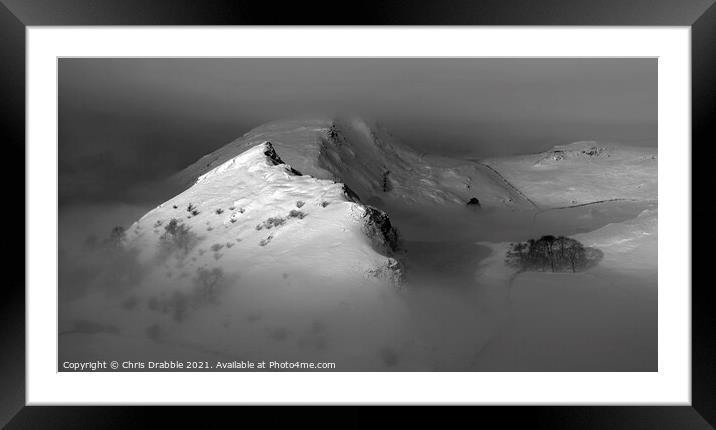 Parkhouse Hill in the depths of Winter Framed Mounted Print by Chris Drabble