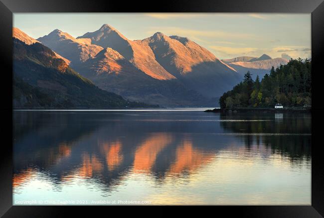 The Five Sister's reflected in Loch Alsh Framed Print by Chris Drabble