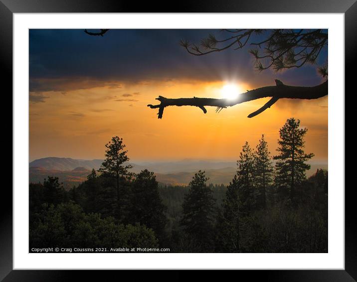 Sunset Landscape Framed Mounted Print by Wall Art by Craig Cusins