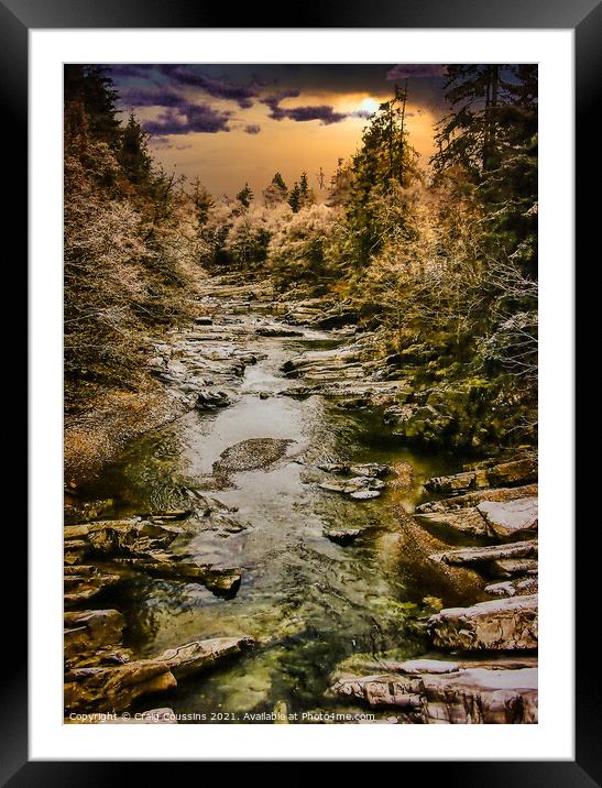 Scottish frozen river Framed Mounted Print by Wall Art by Craig Cusins